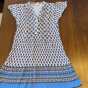 LOFT Floral Blue and Light Pink Women’s Dress Size XS